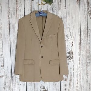 Pronto Uomo Cashmere Silk & Wool Blend Tan Sport Coat with Notched Lapels